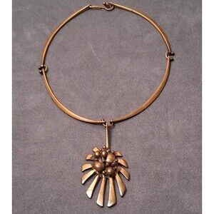 Richard Lawless Boyd Bronze Spore Collar Necklace – Mid-Century Modernist Design